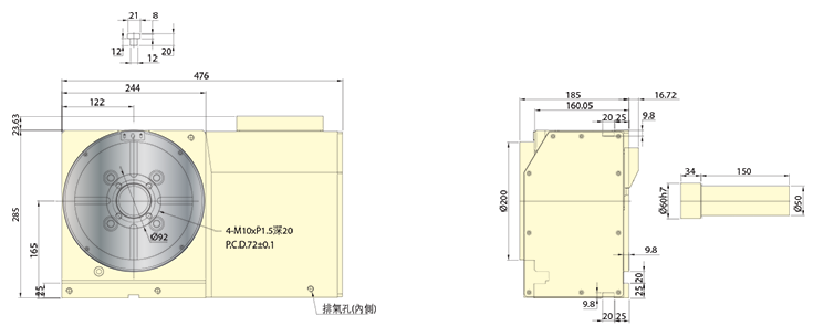 浙江滾齒凸輪浙江分度盤尺寸圖